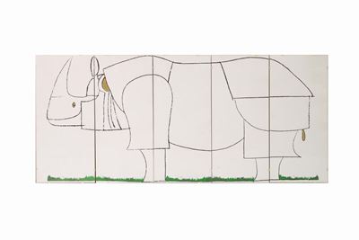Rinoceronte. Omaggio a Lalanne. Serigrafia Numerata 18/200.