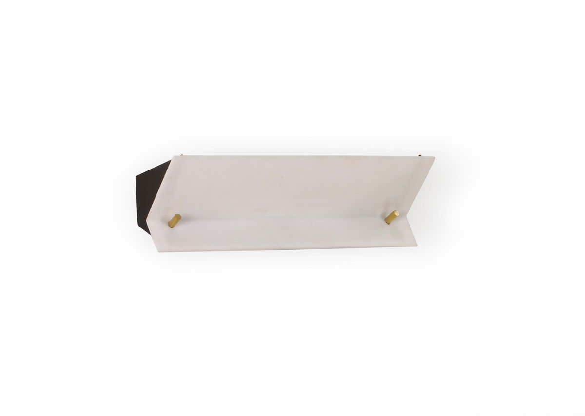 Cinque Lampade da Parete in Metallo Laccato e Perspex.