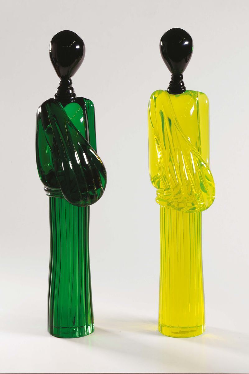 Due figure Metafisiche in vetro di Murano.  - Asta Design - III - Cambi Casa d'Aste