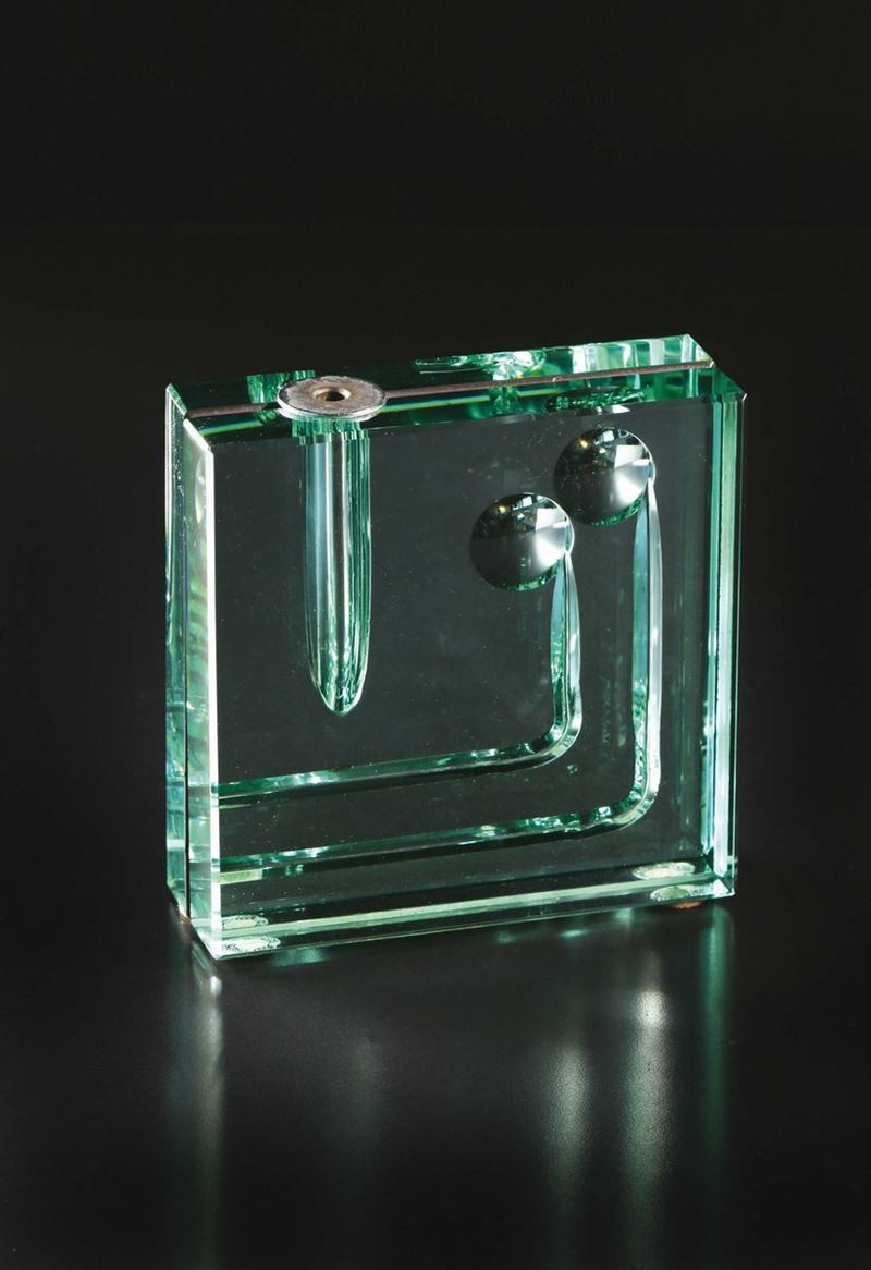 Portafiori in vetro di Murano.  - Auction Design - III - Cambi Casa d'Aste