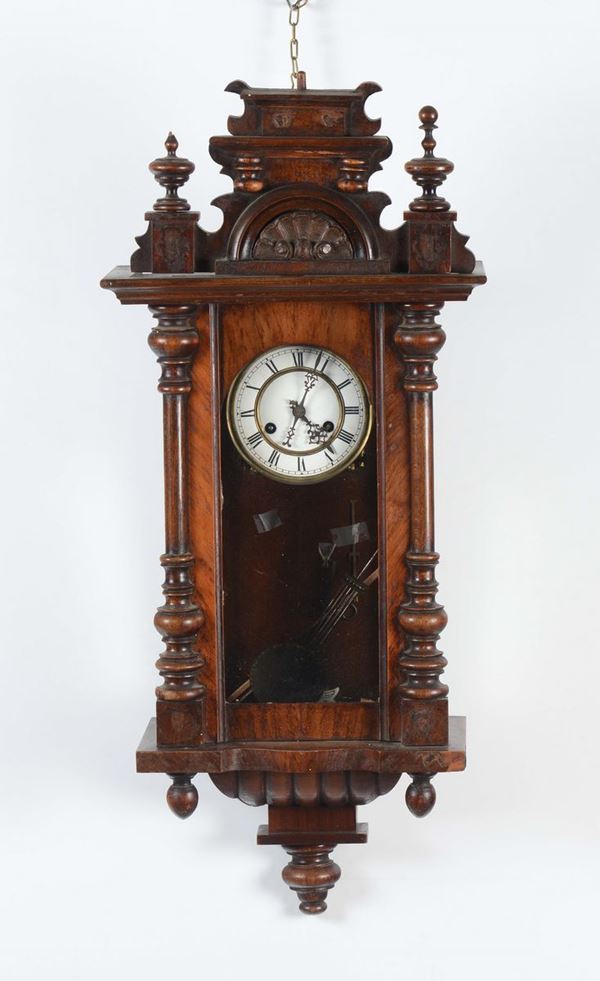 Pendola da muro in legno naturale, XX secolo