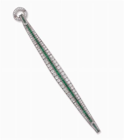 Bracciale con Diamanti e Smeraldi