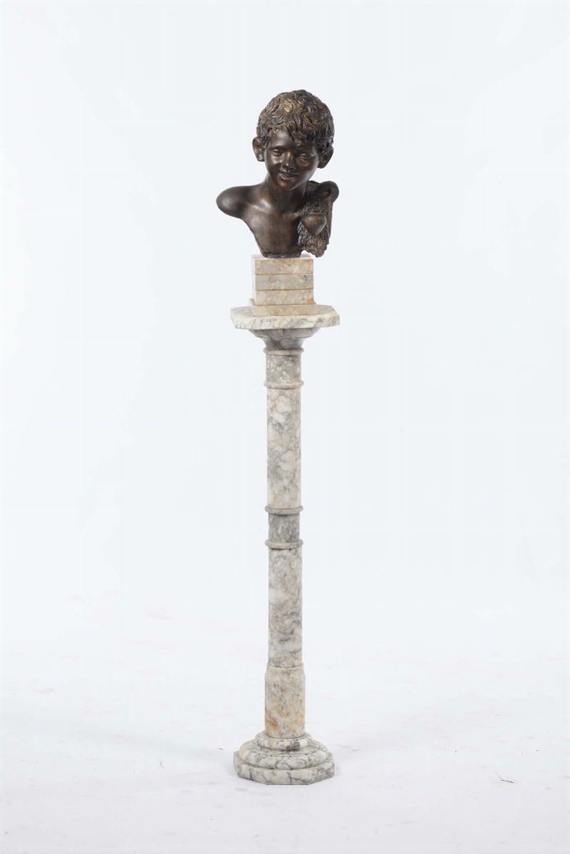 Martino Giovanni De (1879-1935/38) Busto di giovane  - Auction Asta a Tempo Antiquariato - Cambi Casa d'Aste