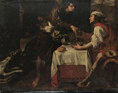 Giovan Battista Carlone (genova 1603 - Parodi Ligure 1684)esau Vende la Primogenitura
