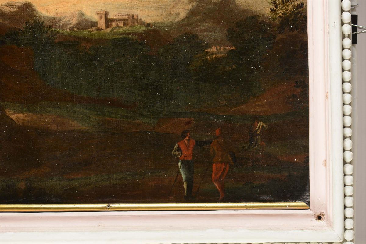 Scuola del XVII Secolopaesaggio con Figure
