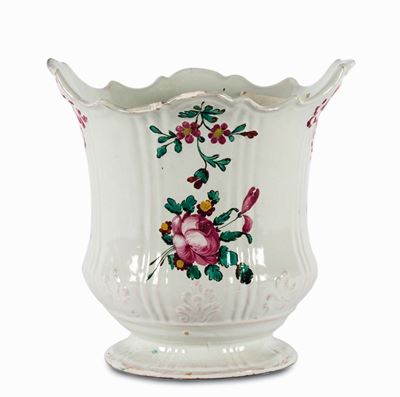 Raro Rinfrescatoio per Bottiglia Castelli, Bottega di Gesualdo Fuina (1755-1822 ), Verso la Fine ...
