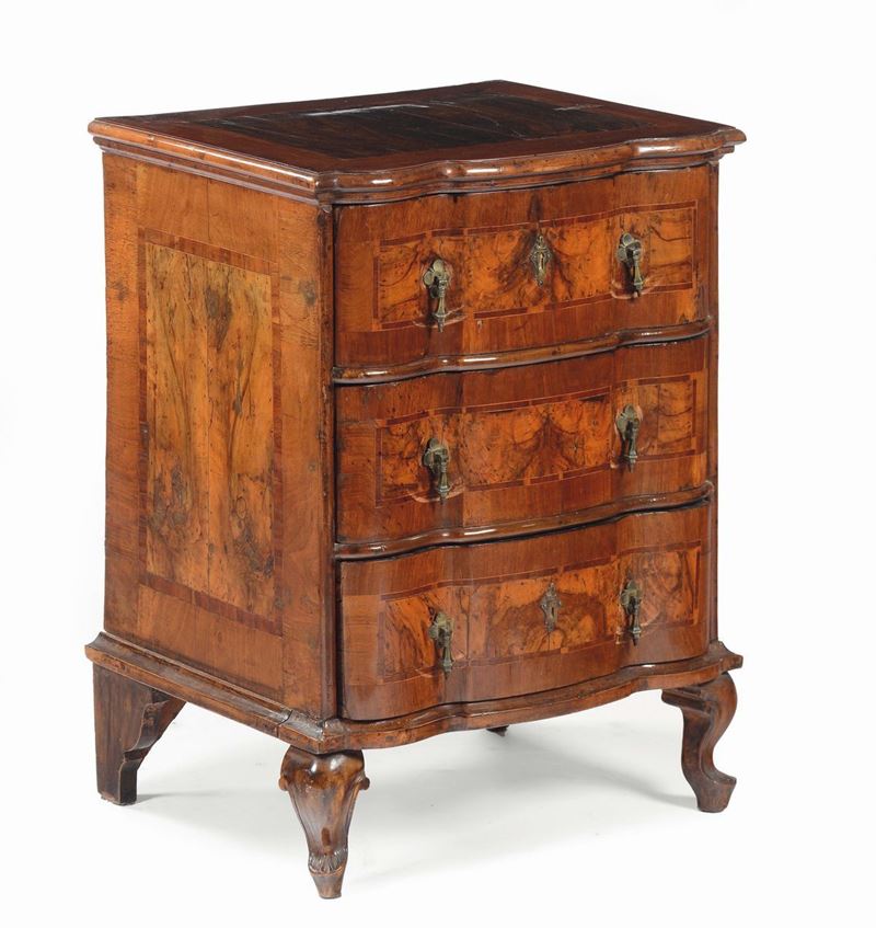 Mobiletto lastronato a tre cassetti, Lombardia XVIII secolo  - Auction Fine Art - Cambi Casa d'Aste