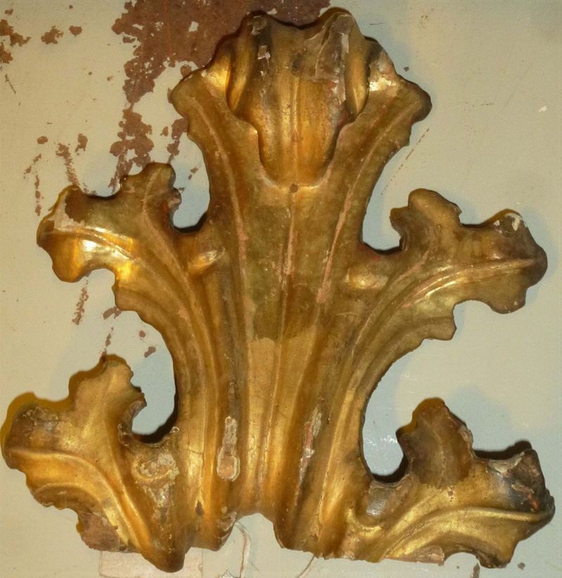 Fregio in legno intagliato e dorato  - Asta Asta a Tempo Antiquariato - Cambi Casa d'Aste