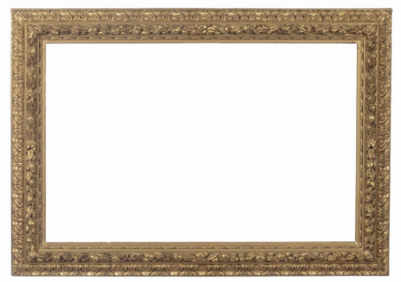 Cornice intagliata ed interamente dorata, XIX secolo  - Auction Fine Art - Cambi Casa d'Aste