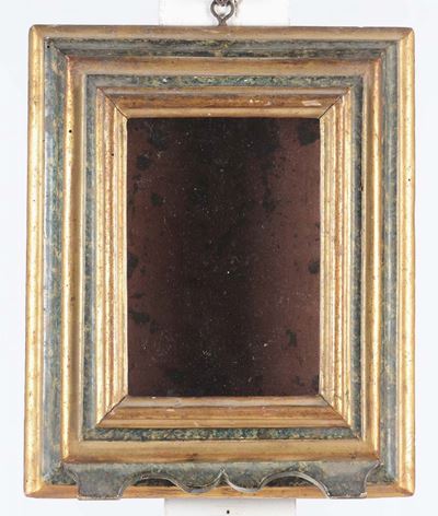 Cornice a Teca in Legno Marmorizzato, XVIII Secolo