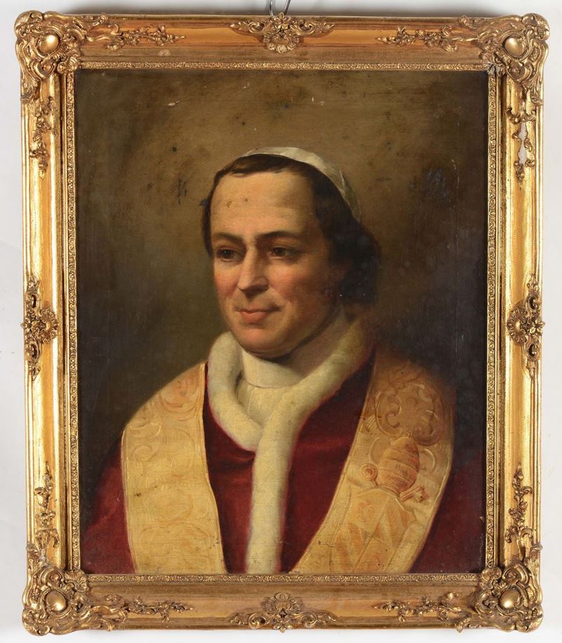 Clemente Alberi (1803-1864), attribuito a Ritratto di Papa Pio IX  - Auction Fine Art - Cambi Casa d'Aste