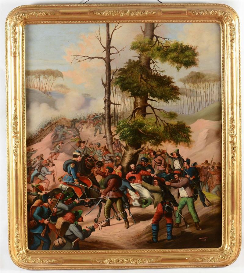 Schulhoff Garibaldi ferito, 1863  - Asta Asta a Tempo Pittura - Cambi Casa d'Aste