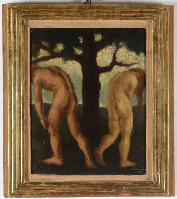 Anonimo del XIX secolo Adamo ed Eva cacciati dal Paradiso