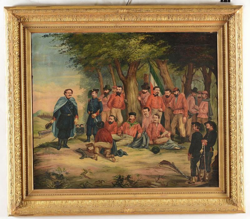 Anonimo del XIX secolo Garibaldi ferito  - Asta Antiquariato - Cambi Casa d'Aste