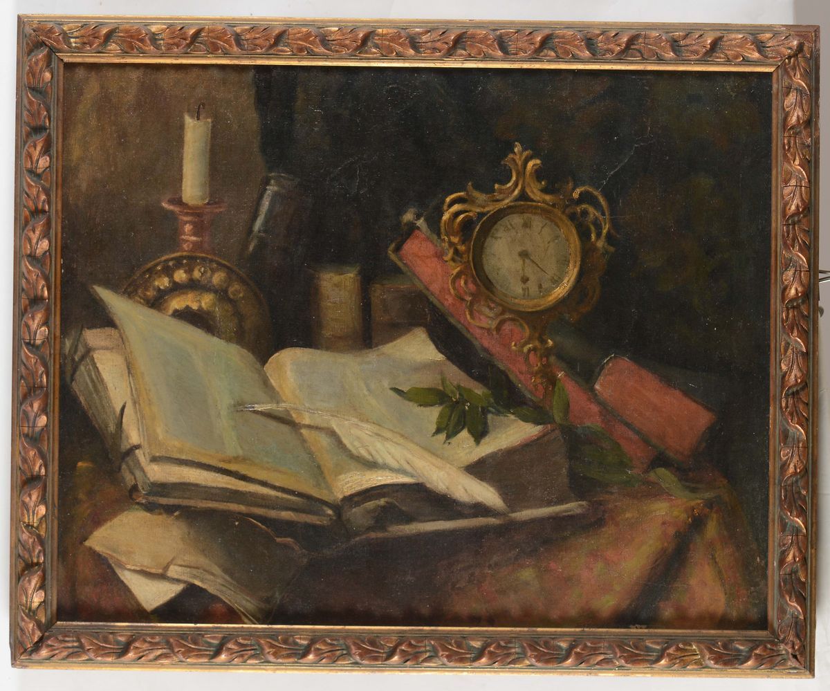 Anonimo del XIX Secolocoppia di Vanitas