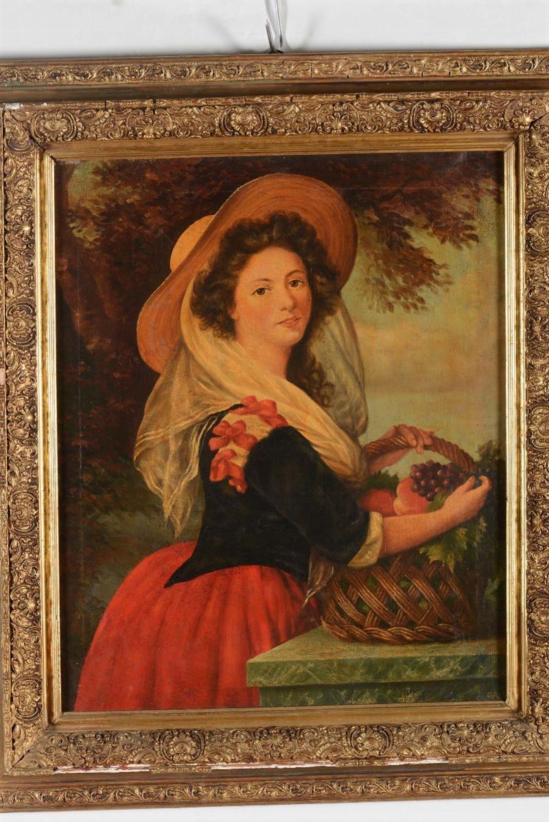 Gregor Ritratto di ragazzo con cesto  - Auction Fine Art - Cambi Casa d'Aste