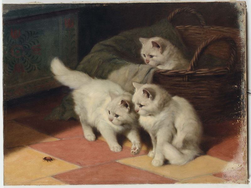 Artur Heyer (1872-1931) Gattini  - Auction Fine Art - Cambi Casa d'Aste