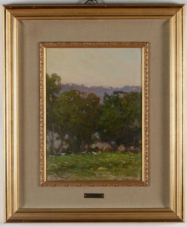 Luigi Clara (1875-1925) Veduta campestre
