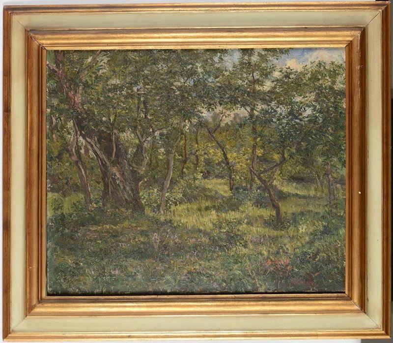 Alfred Wickenburg (1885-1978) Veduta di bosco, 1900  - Asta Antiquariato - Cambi Casa d'Aste