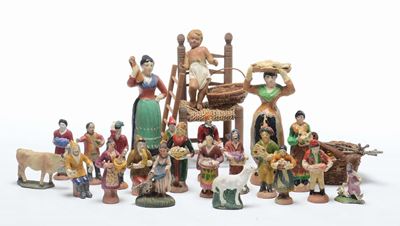 Lotto di Statuine da Presepe in Terracotta, Albissola XX Secolo