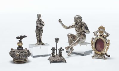 Lotto di Oggetti in Argento e Lega Argentata, XIX-XX Secolo