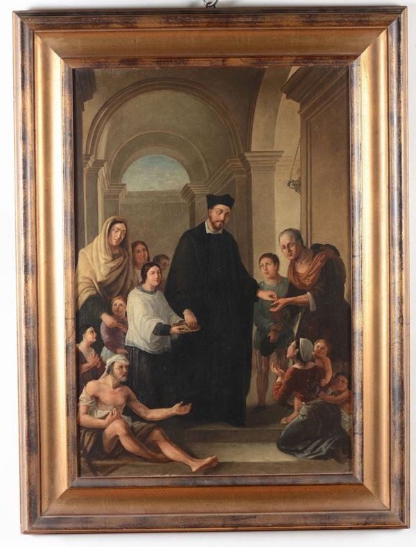Scuola italiana del XVIII secolo Elemosina di Santo