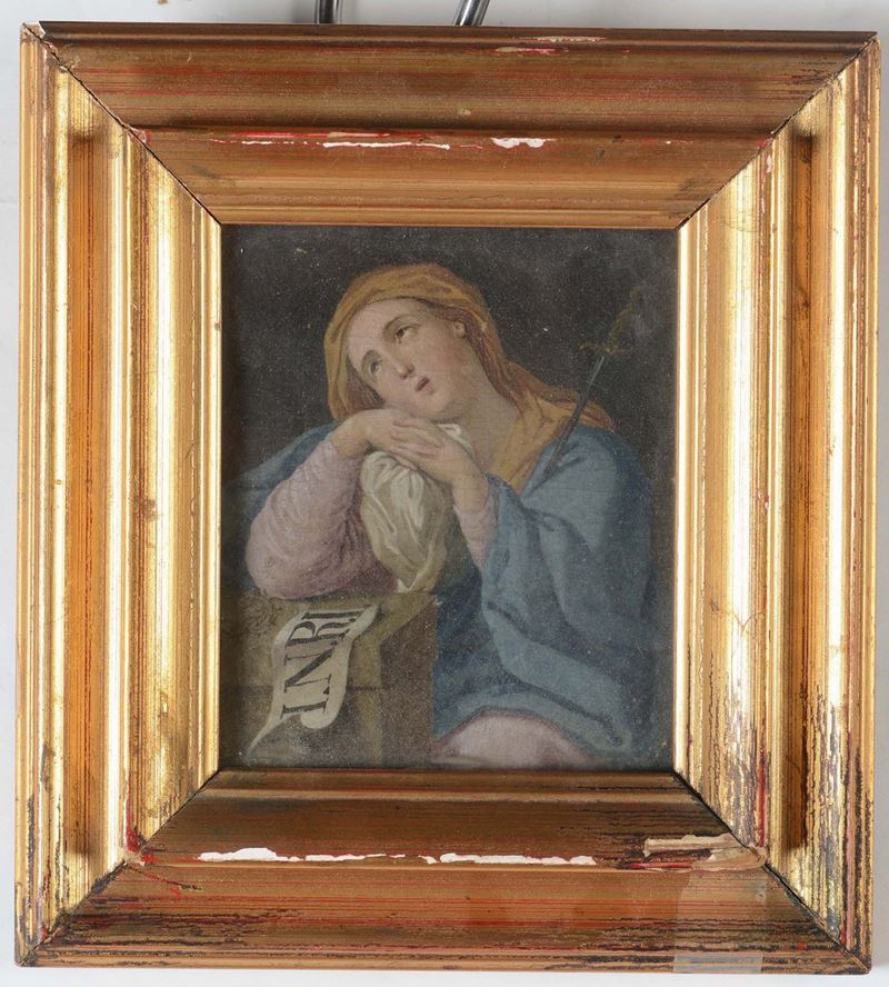 Scuola del XVIII secolo Figura femminile orante  - Asta Antiquariato - Cambi Casa d'Aste