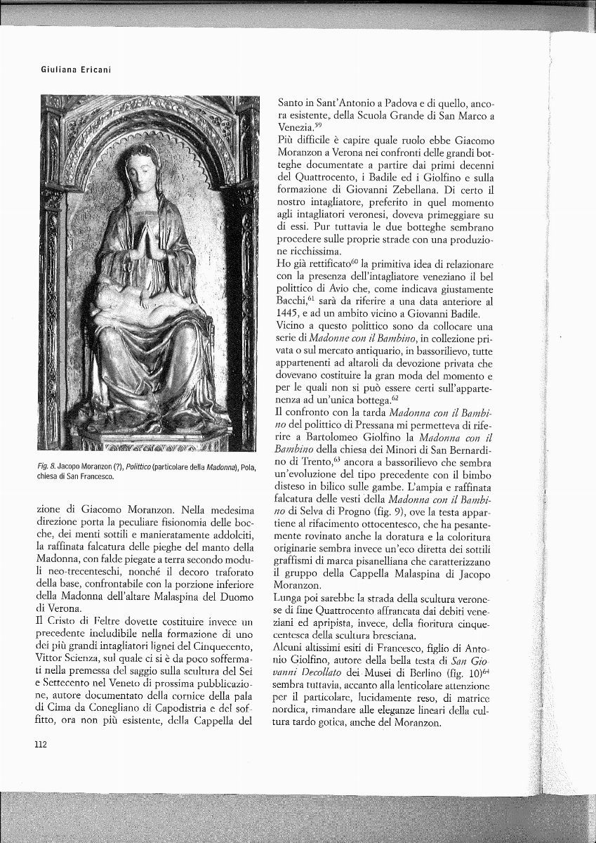 Scultura in Legno Policromo Raffigurante Madonna con Bambino. Veneto Metà del XV Secolo. Ambito d...