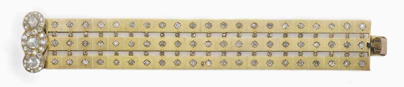Bracciale con rose di diamanti  - Asta Antiquariato - Cambi Casa d'Aste