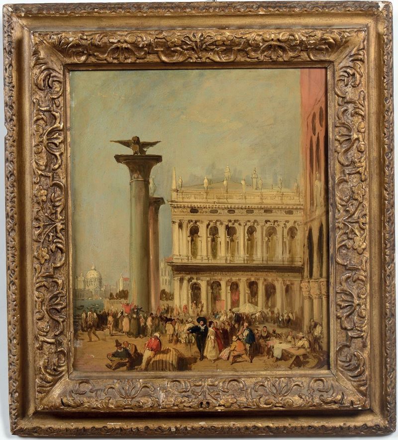 James Holland (1799-1870) Veduta di Venezia, 1850  - Auction 19th and 20th Century Paintings - Cambi Casa d'Aste