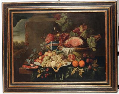 Jan Davidsz De Heem (1606-1684), Seguace Digrande Natura Morta di Frutta e Fiori