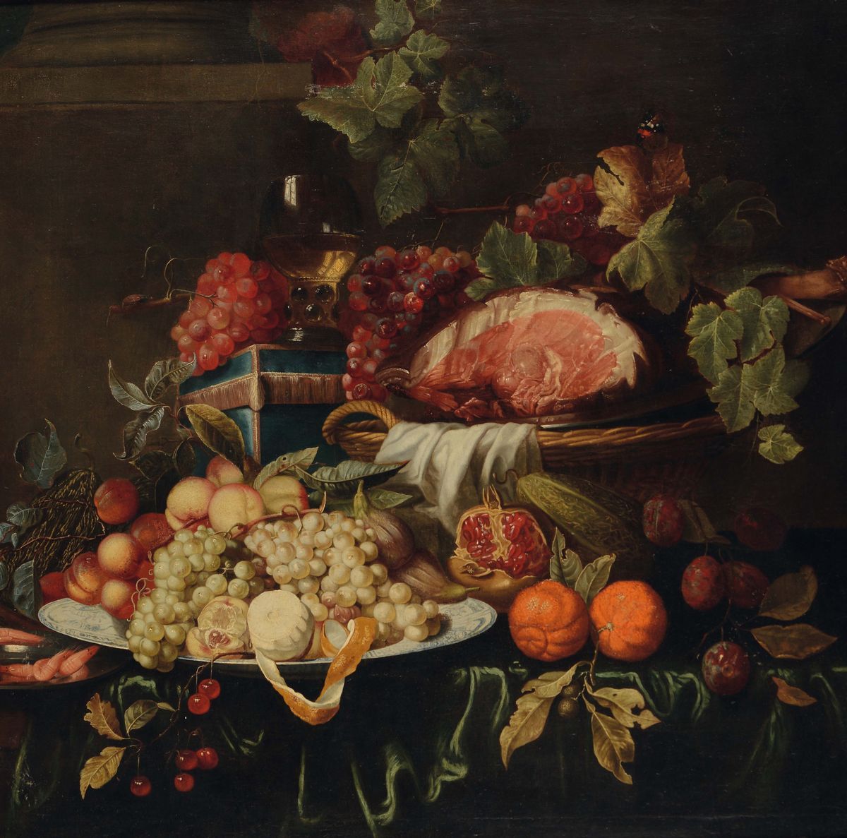 Jan Davidsz De Heem (1606-1684), Seguace Digrande Natura Morta di Frutta e Fiori