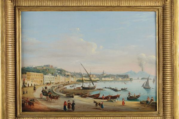 Salvatore Candido (attivo 1823-1869), attribuito a Veduta di Napoli