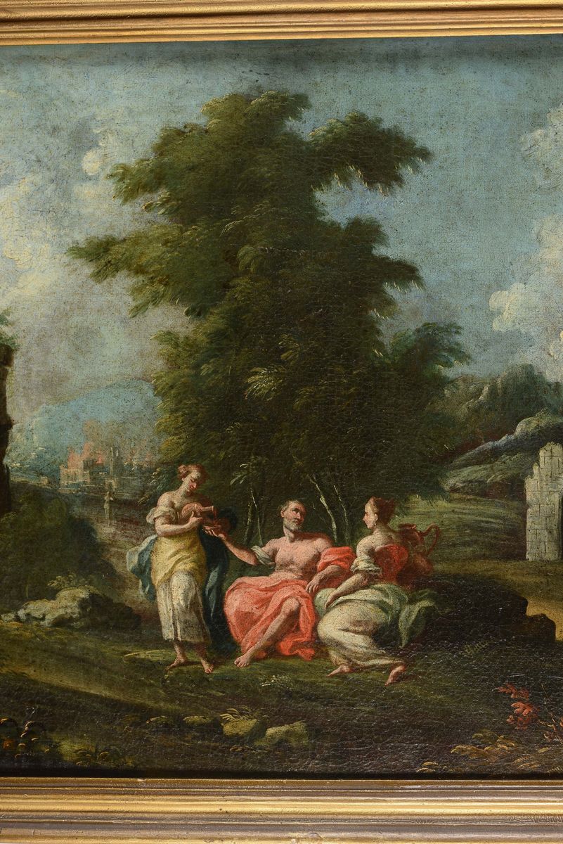 Scuola Romana Dell'inizio del XVIII Secololoth e le Figlie David e Golia