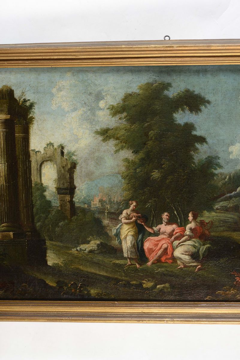 Scuola Romana Dell'inizio del XVIII Secololoth e le Figlie David e Golia