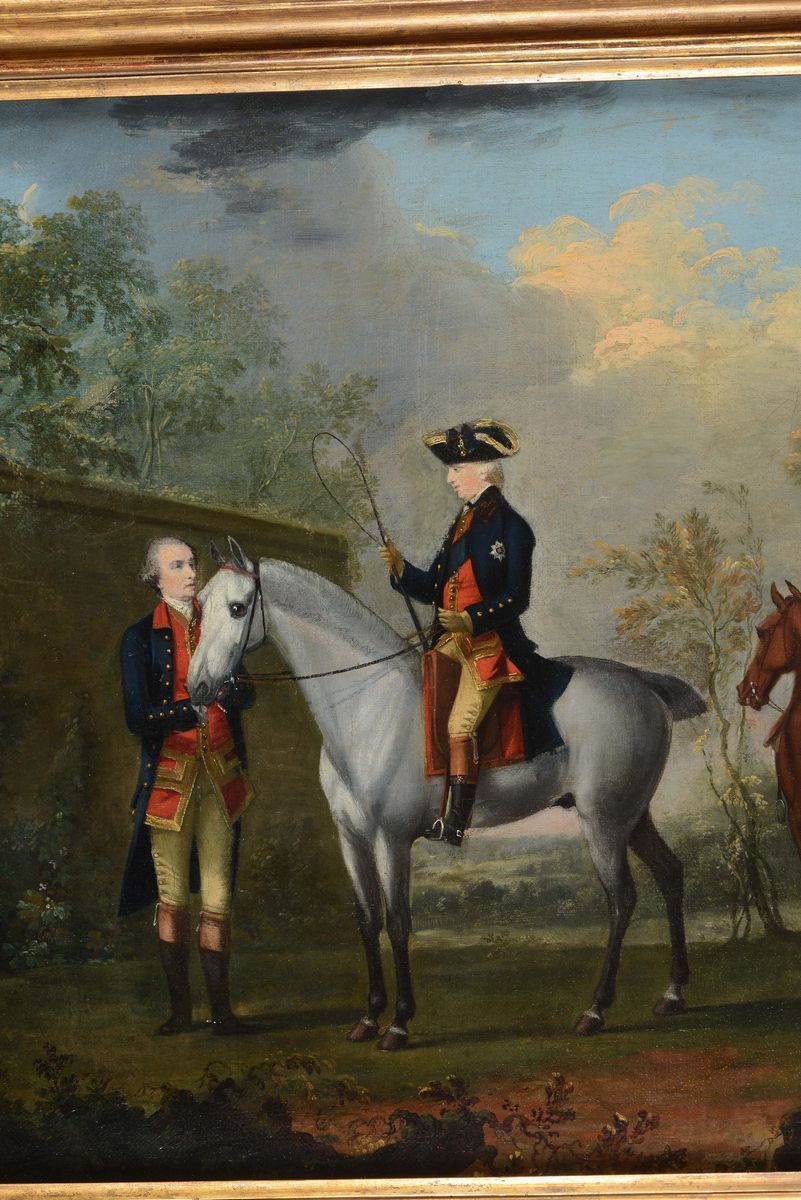 Scuola Inglese del XVIII Secoloufficiale a Cavallo