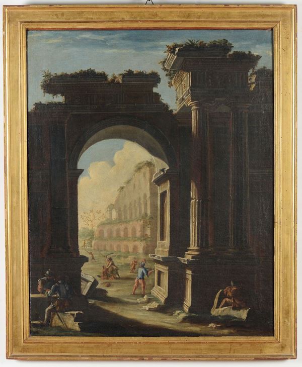 Scuola Italiana del XVIII secolo Veduta architettonica classica