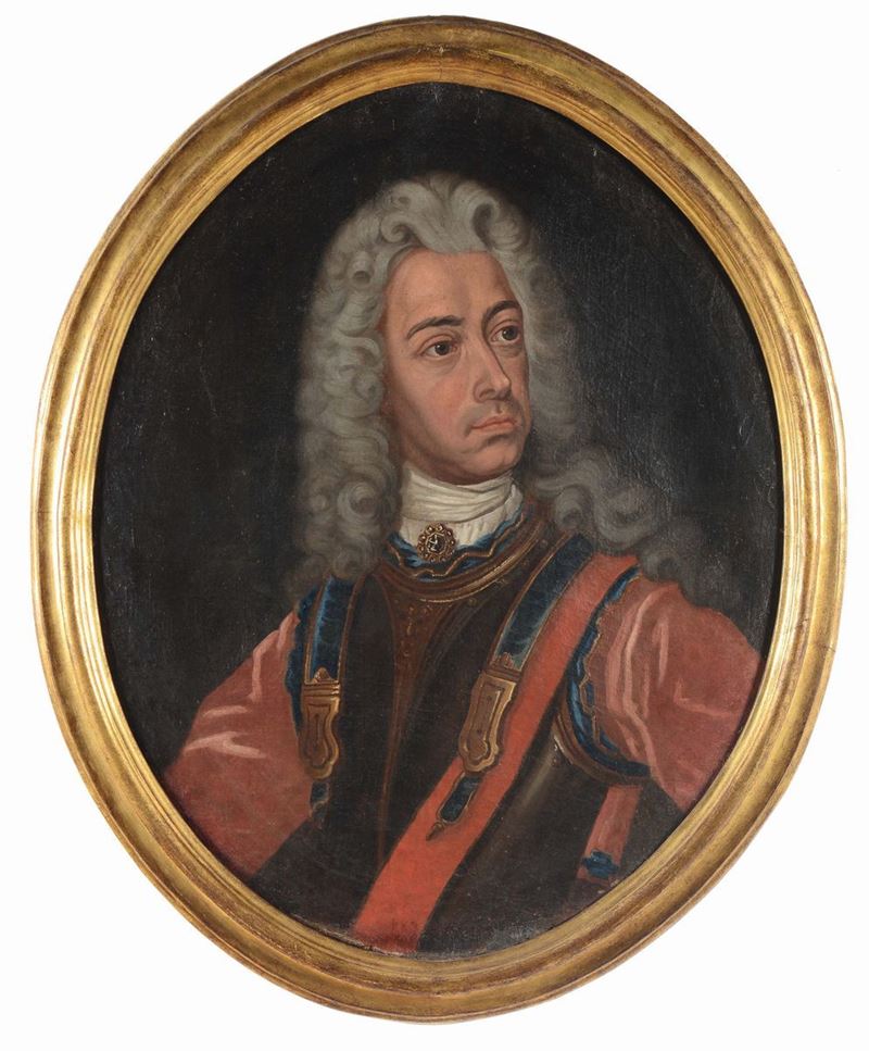 Scuola napoletana del XVIII secolo Ritratto di nobiluomo  - Asta Antiquariato - Cambi Casa d'Aste