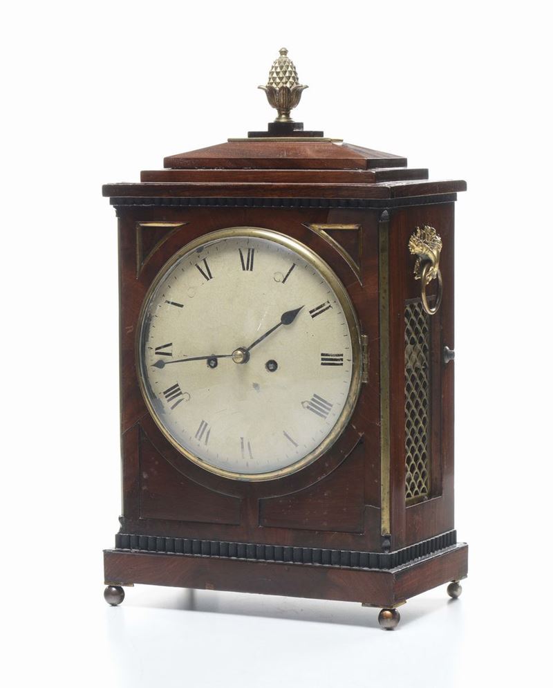 Pendola da tavolo in mogano, XIX secolo  - Auction Fine Art - Cambi Casa d'Aste