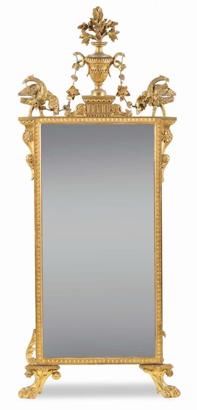 Specchiera in Legno Intagliato e Dorato Luigi XVI, Fine XVIII Secolo