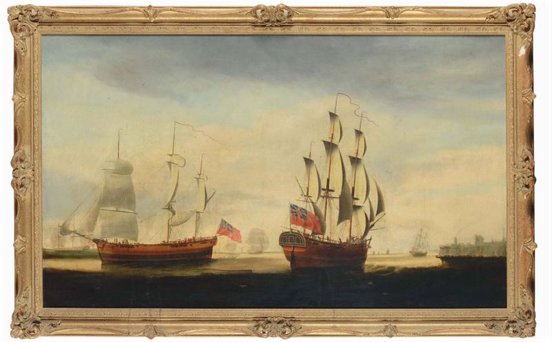 Scuola inglese del XIX secolo Velieri  - Auction Maritime Art and Scientific Instruments - Cambi Casa d'Aste