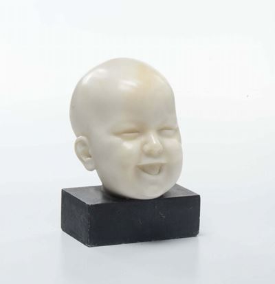 Testa di Fanciullo in Marmo Bianco, XIX Secolo