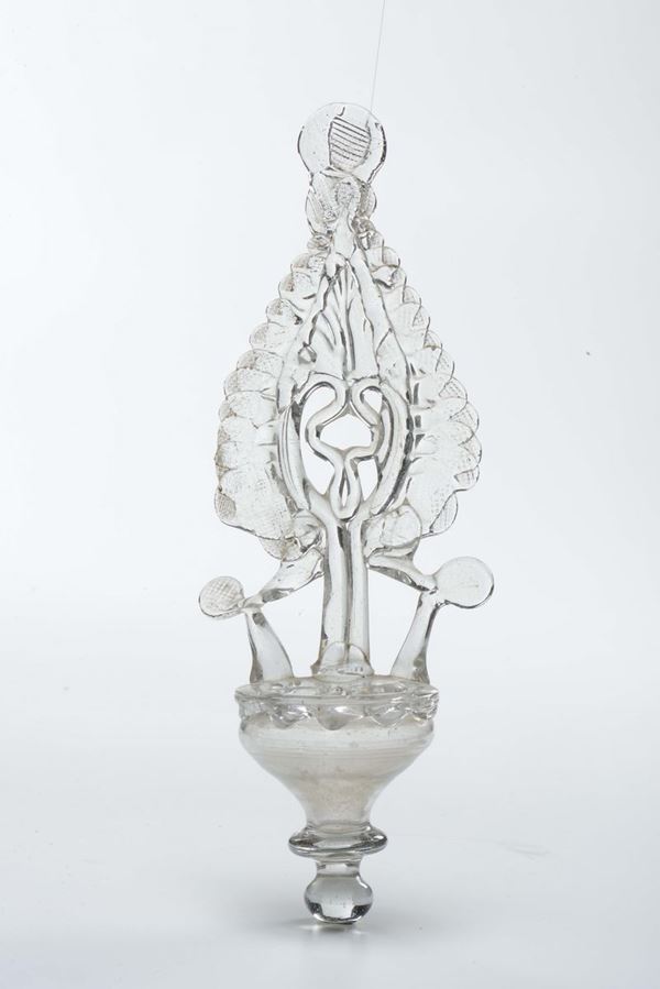 Acquasantiera e coppetta in vetro, Altare XVIII secolo