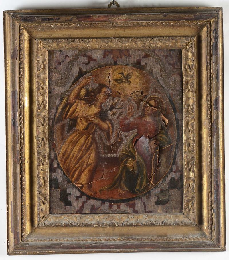 Scuola del XVIII secolo Annunciazione  - Asta Antiquariato - Cambi Casa d'Aste