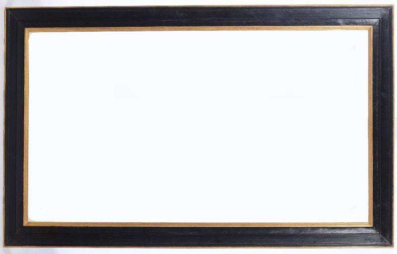 Grande cornice laccata nera con profili dorati, XX secolo  - Auction Fine Art - Cambi Casa d'Aste