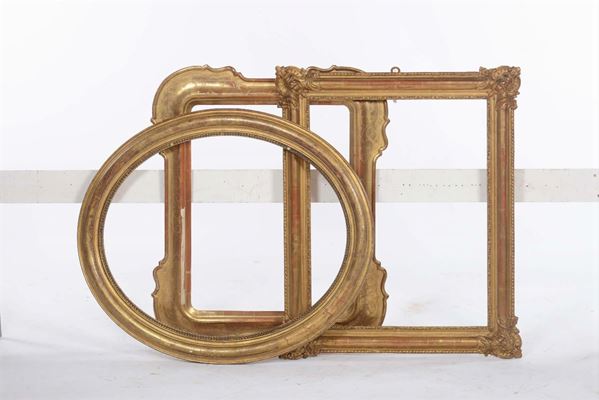 Quattro cornici dorate, XX secolo