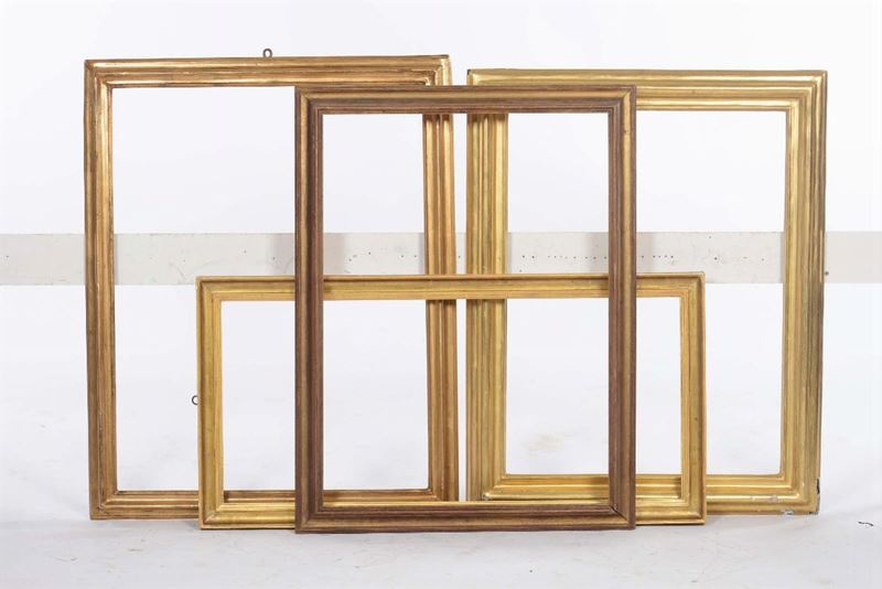 Quattro cornici dorate a sagoma romana e altro, XIX-XX secolo  - Auction Fine Old Frames - Cambi Casa d'Aste