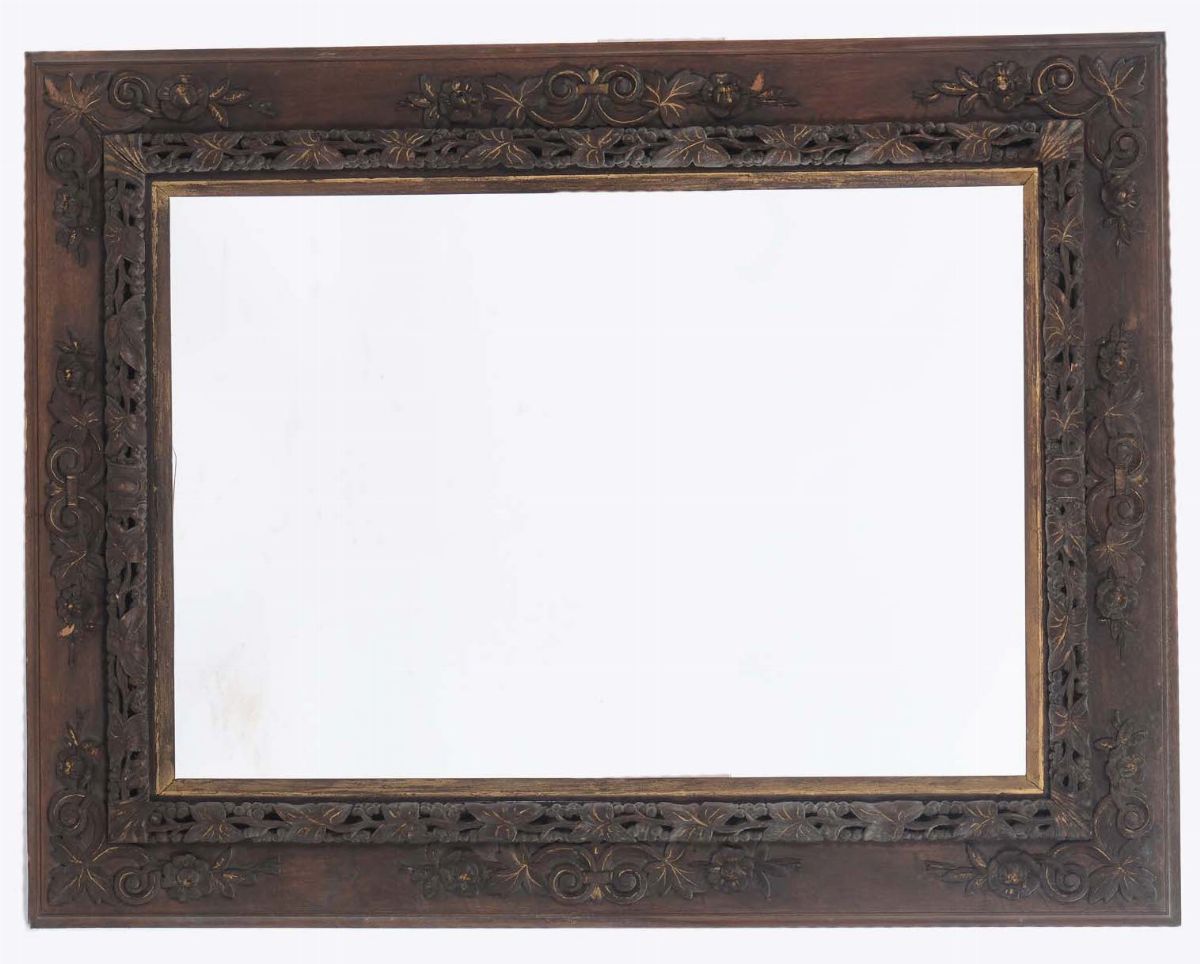 Quattro Cornici in Legno e Oro con Stucchi, XIX-XX Secolo