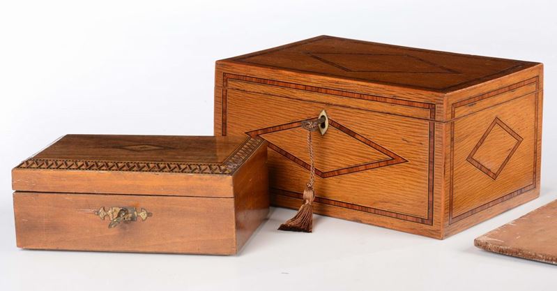 Lotto di due scatole in legno  - Auction Fine Art - Cambi Casa d'Aste