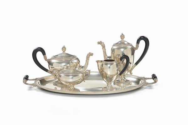 Servizio da tè e caffè in argento, XX secolo